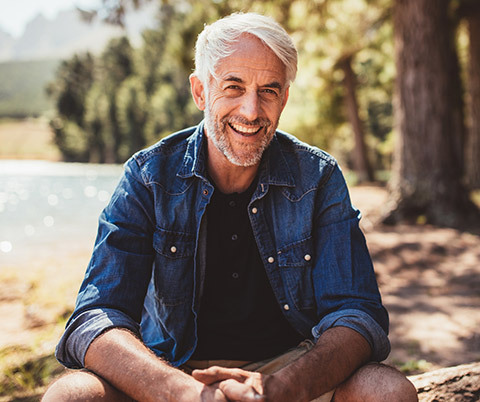 Man smiling at camera